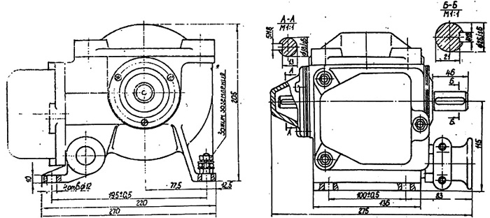Рис.1. Схема габаритных размеров реле РМН-7011